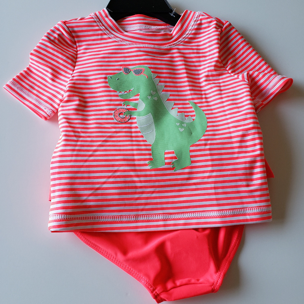 NWT - Carter's 3-Piece (Hat, Rashguard Top, Bottom) Swim & Rashguard - Size 18M